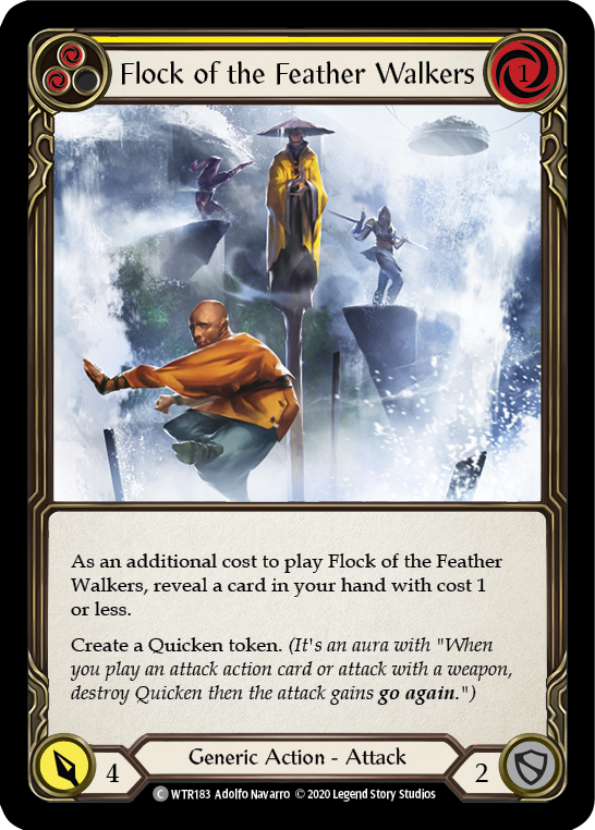 Flock of the Feather Walkers (Yellow) [U-WTR183] (Welcome to Rathe Unlimited)  Unlimited Rainbow Foil - Anime Imports LLC