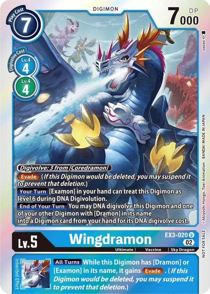 Wingdramon [EX3-020] (Alternate Art) [Draconic Roar] (ONLINE ORDER ONLY)