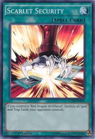 Scarlet Security [LC5D-EN076] Super Rare (ONLINE ORDER ONLY)