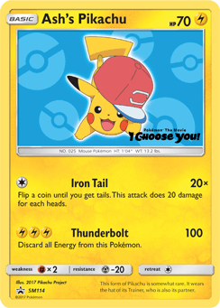 Ash's Pikachu (SM114) [Sun & Moon: Black Star Promos] (Online Only)
