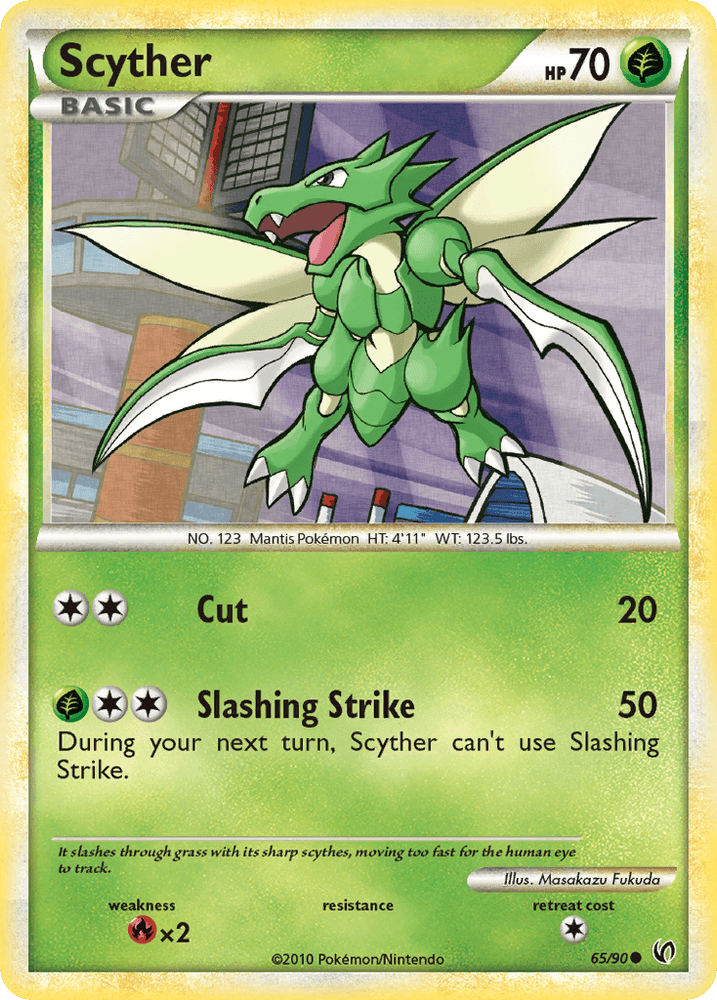 Scyther (65/90) [HeartGold & SoulSilver: Undaunted] (Online Only)