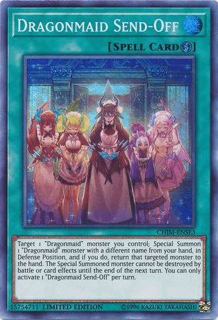 Dragonmaid Send-Off [CHIM-ENSE3] Super Rare (ONLINE ORDER ONLY)