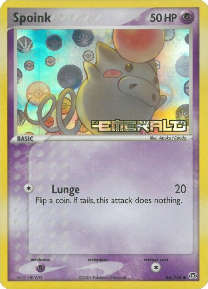 Spoink (66/106) (Stamped) [EX: Emerald] (Online Only)