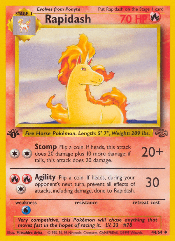 Rapidash (44/64) [Jungle 1st Edition] (Online Only)