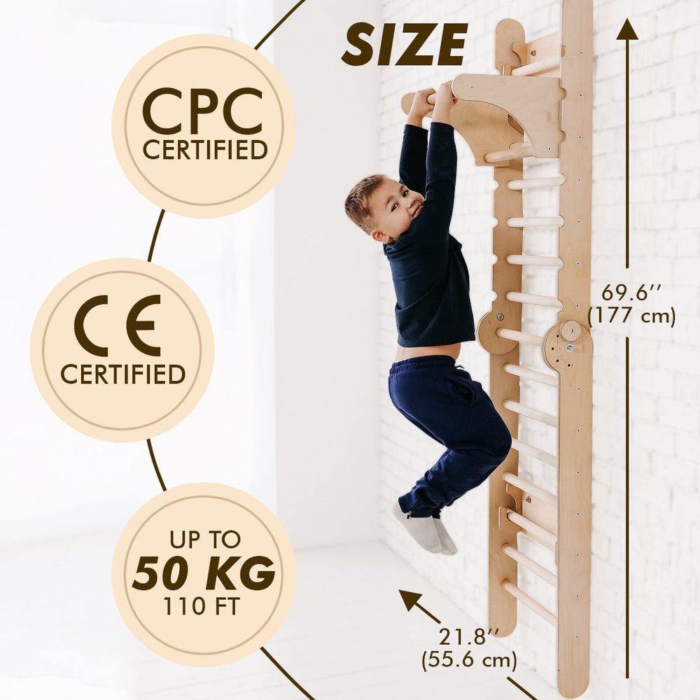 Swedish Ladder Set + Swing Gym 3in1 + Slide Board + Triangle Ladder (ONLINE ORDER ONLY)