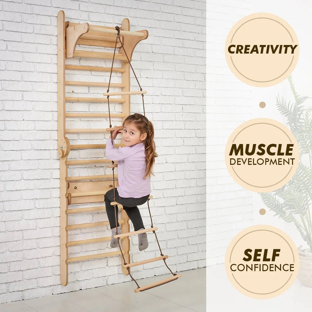 Swedish Ladder Set + Swing Gym 3in1 + Slide Board + Triangle Ladder (ONLINE ORDER ONLY)