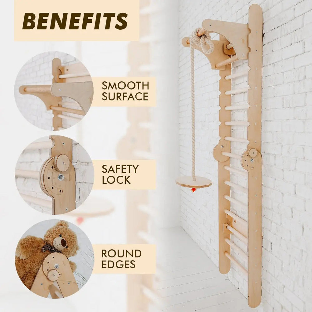 Swedish Ladder Set + Swing Gym 3in1 + Slide Board + Triangle Ladder (ONLINE ORDER ONLY)