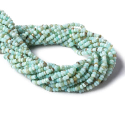 4mm Blue Peruvian Opal faceted rondelle beads 13 inch 120 pieces