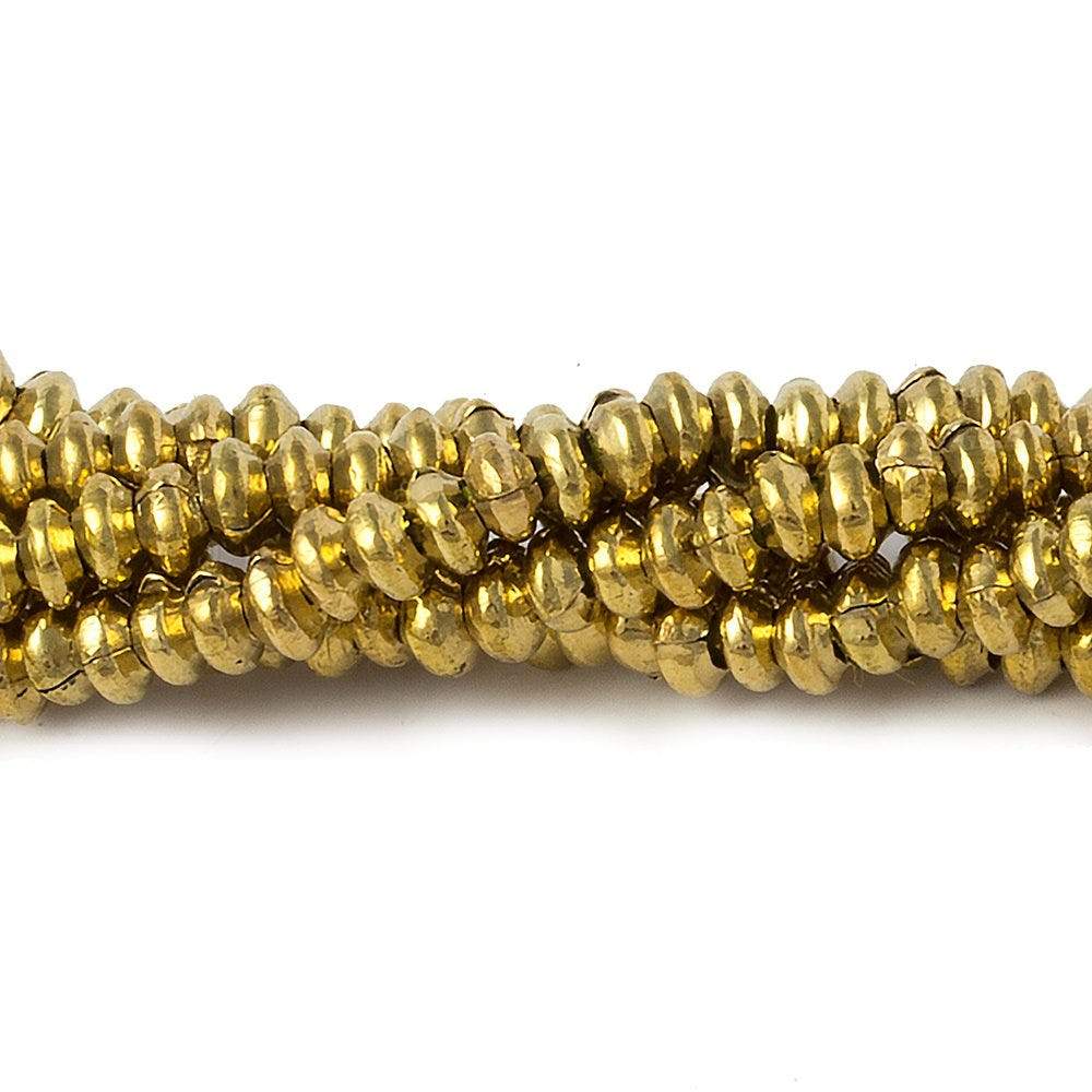 4mm Brass Disc Beads 8 inch 95 pieces (ONLINE ORDER ONLY)