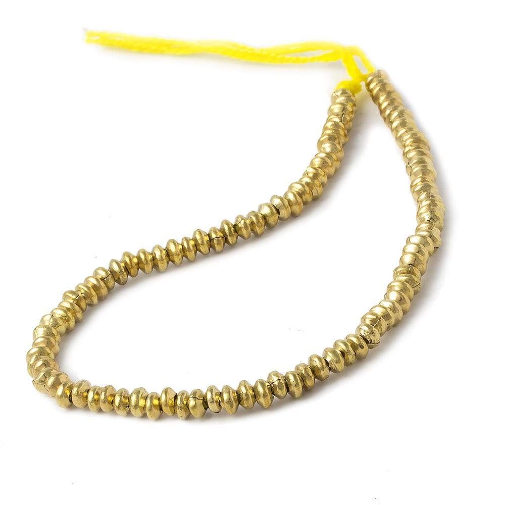 4mm Brass Disc Beads 8 inch 95 pieces (ONLINE ORDER ONLY)