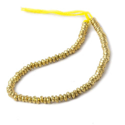 4mm Brass Disc Beads 8 inch 95 pieces (ONLINE ORDER ONLY)