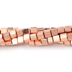 4mm Brushed Cube Beads (ONLINE ORDER ONLY)