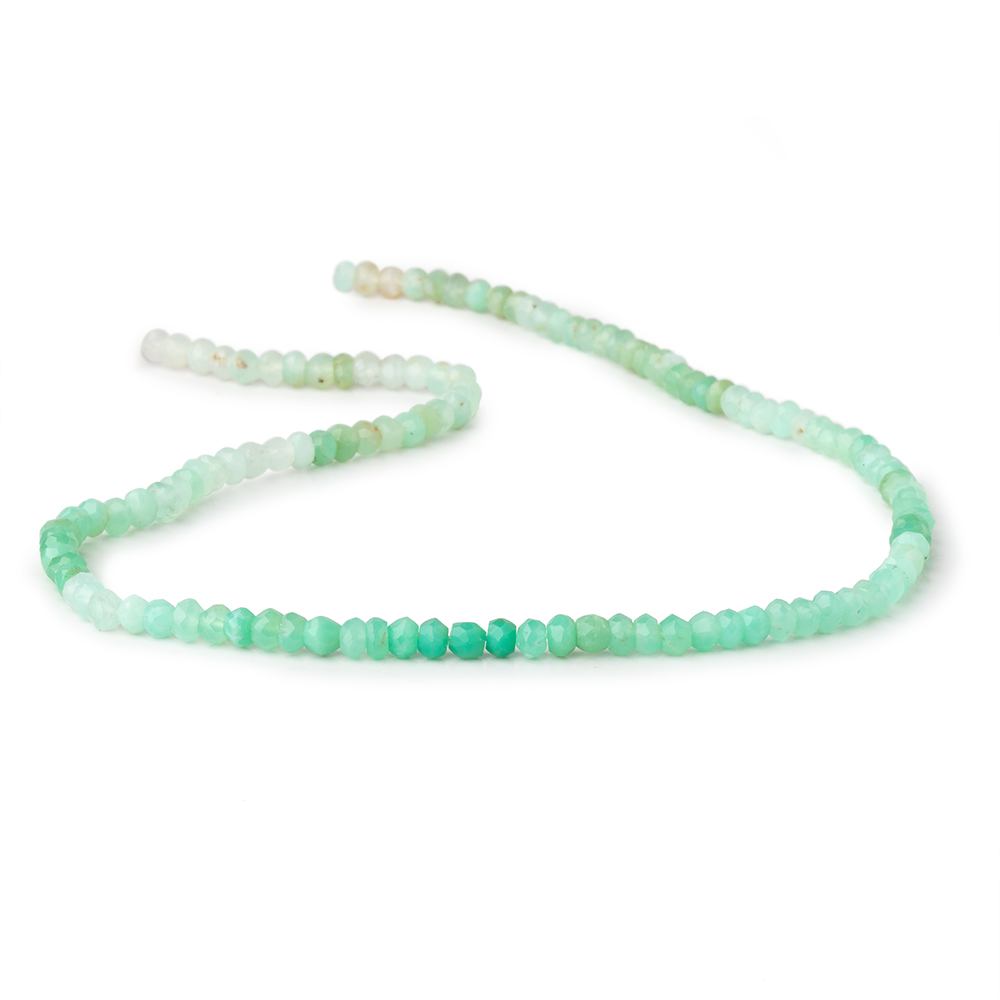 4mm Chrysoprase Faceted Rondelles 13.75 inch 122 pieces