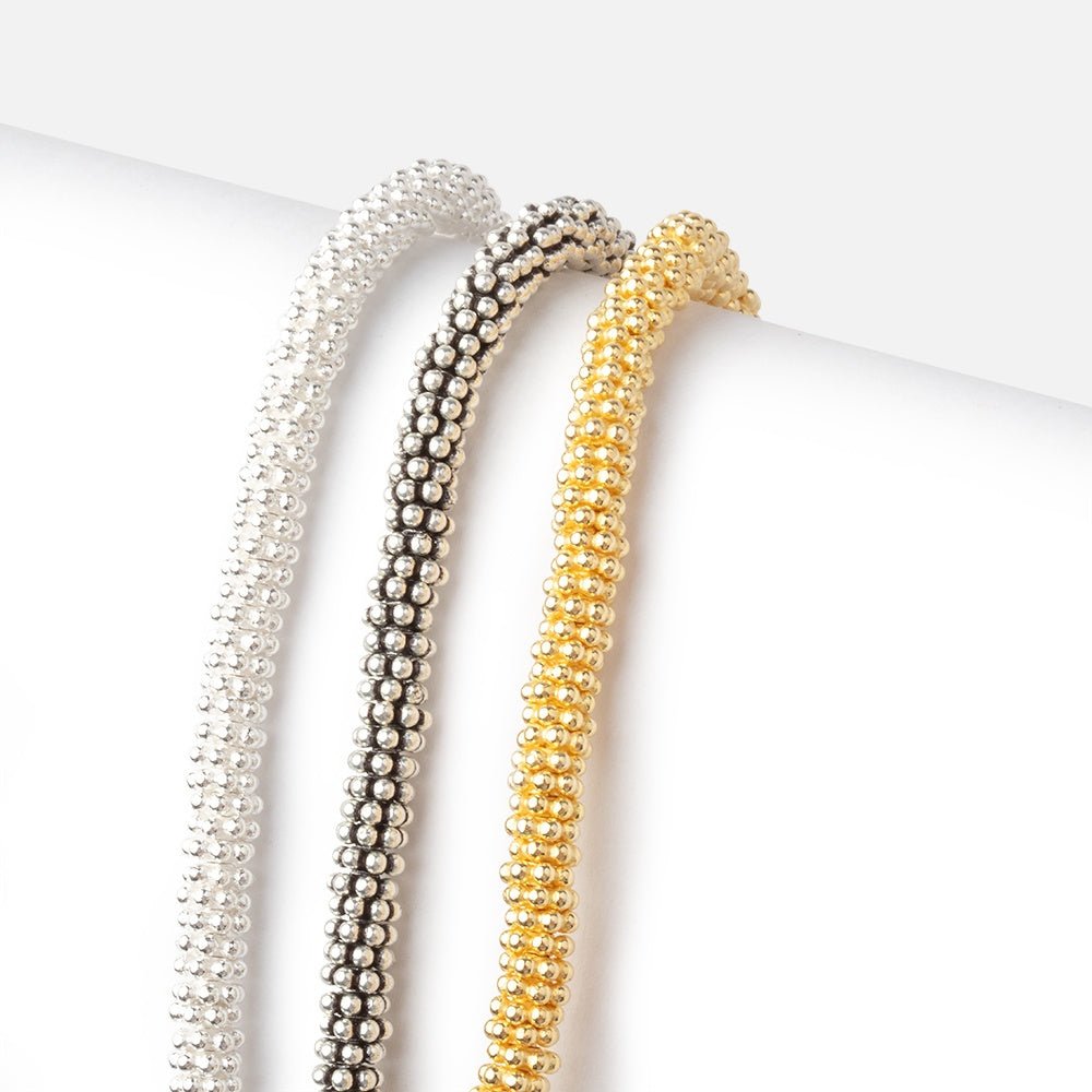 4mm Daisy Spacers with Sterling Silver Base 4 inch 76 Beads (ONLINE ORDER ONLY)
