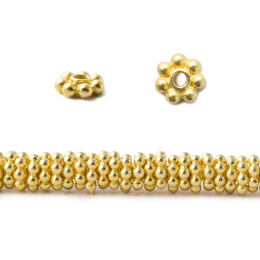 4mm Daisy Spacers with Sterling Silver Base 4 inch 76 Beads (ONLINE ORDER ONLY)