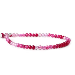 4mm Hot Pink Chalcedony Plain Rounds 8 inch 54 beads (ONLINE ORDER ONLY)