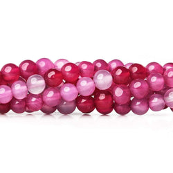 4mm Hot Pink Chalcedony Plain Rounds 8 inch 54 beads (ONLINE ORDER ONLY)