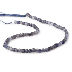 4mm Iolite Micro Faceted Cube Beads 12 inch 75 pieces (ONLINE ORDER ONLY)