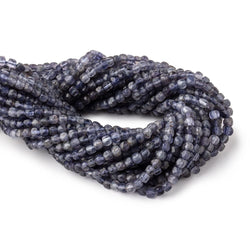 4mm Iolite Micro Faceted Cube Beads 12 inch 75 pieces (ONLINE ORDER ONLY)