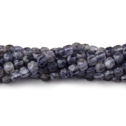 4mm Iolite Micro Faceted Cube Beads 12 inch 75 pieces (ONLINE ORDER ONLY)