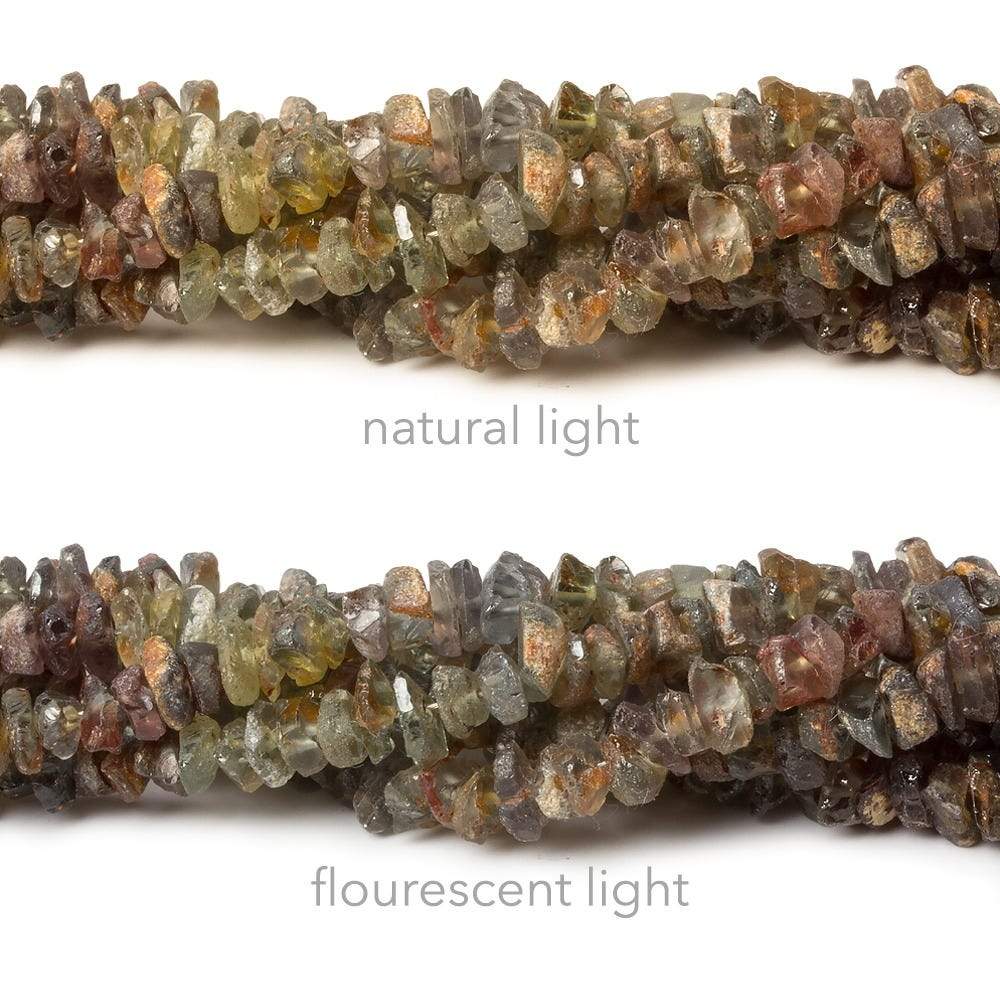 4mm Multi Color Sapphire Chip Beads 15 inch 211 pieces (ONLINE ORDER ONLY)