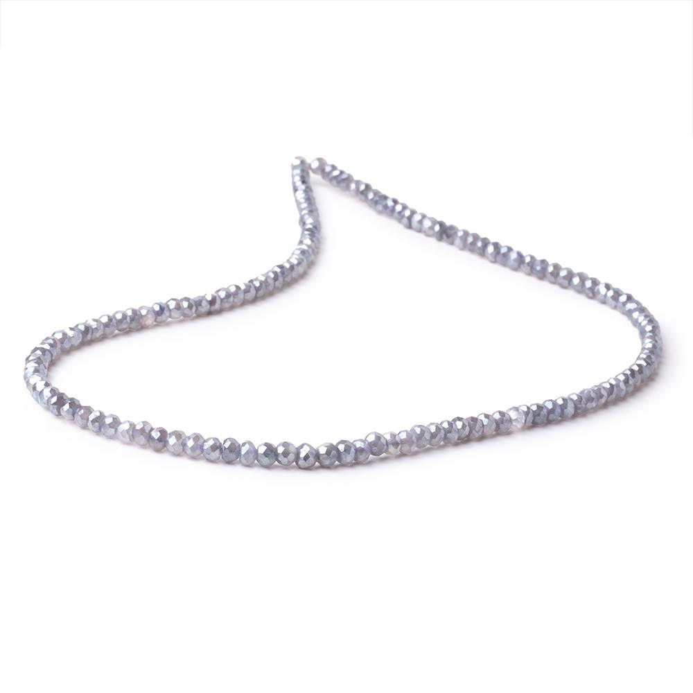 4mm Mystic Grey Moonstone Faceted Rondelle Beads 16 inch 133 pieces (ONLINE ORDER ONLY)