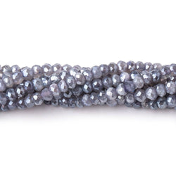 4mm Mystic Grey Moonstone Faceted Rondelle Beads 16 inch 133 pieces (ONLINE ORDER ONLY)