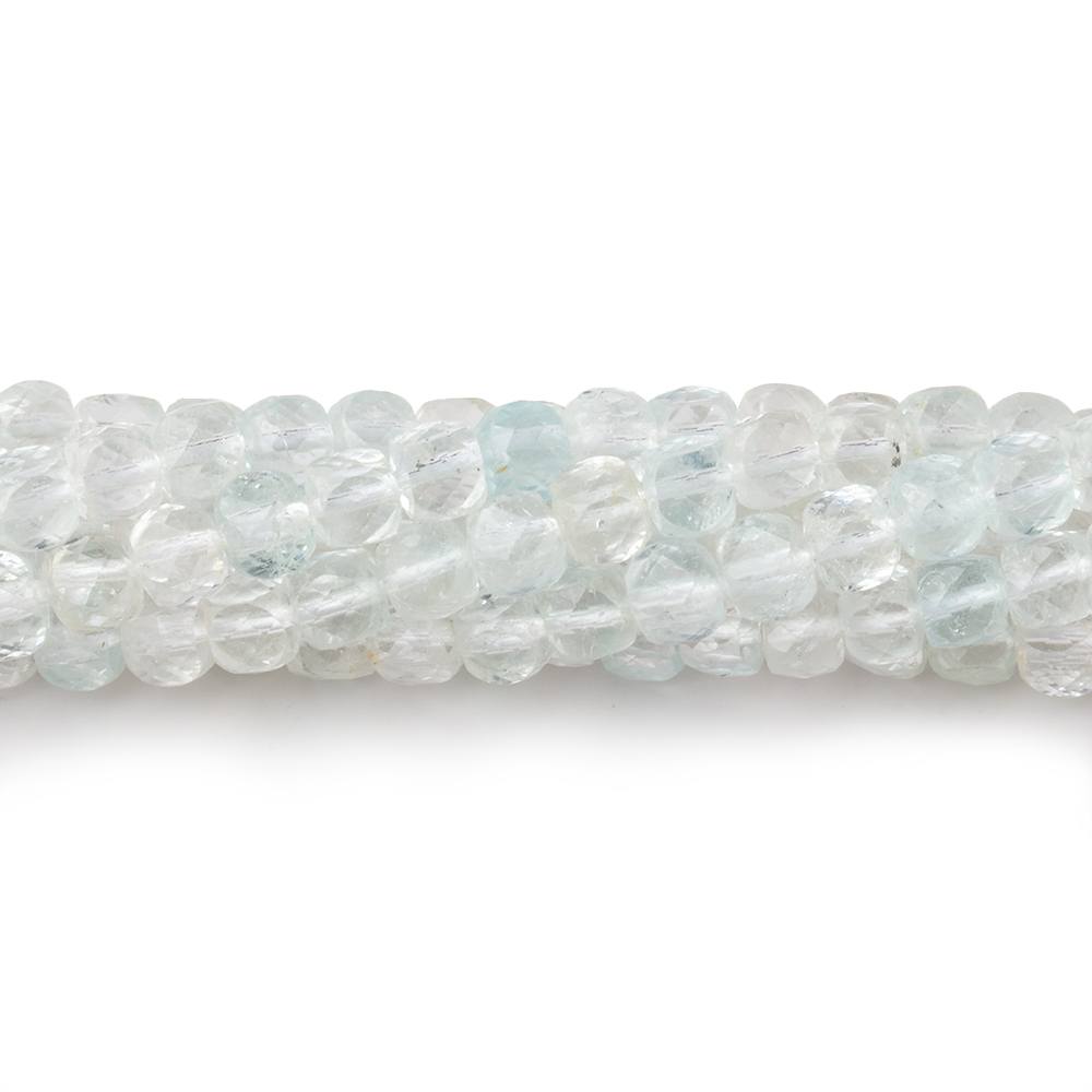 4mm Natural Topaz Micro Faceted Cube Beads 12 inch 70 pieces (ONLINE ORDER ONLY)