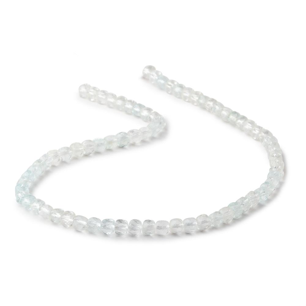 4mm Natural Topaz Micro Faceted Cube Beads 12 inch 70 pieces (ONLINE ORDER ONLY)