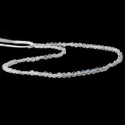 4mm Rainbow Moonstone checkerboard calibrated faceted coins 12.5 inch 85 beads AAA
