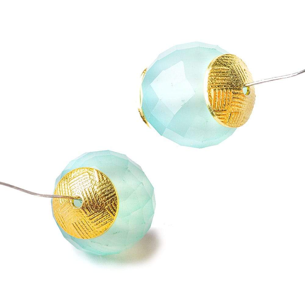 4x10mm 22kt Gold Plated Copper Bead Cap 8 inch 62 pieces (ONLINE ORDER ONLY)