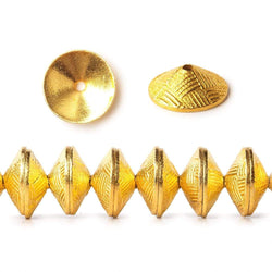 4x10mm 22kt Gold Plated Copper Bead Cap 8 inch 62 pieces (ONLINE ORDER ONLY)