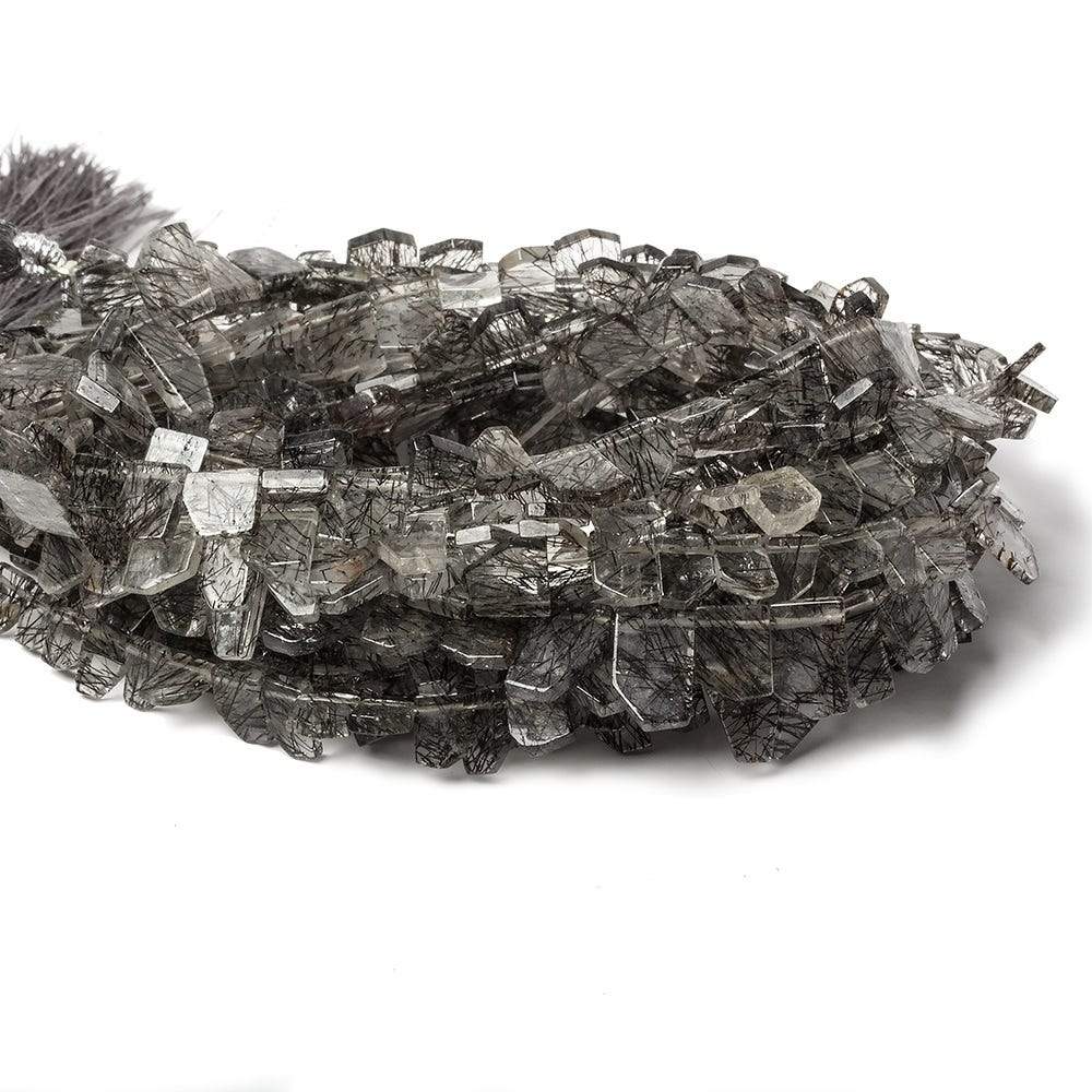4x3-12x6mm Black Tourmalinated Quartz Top Drill Modified Rectangle 14 inch 76 pcs (ONLINE ORDER ONLY)