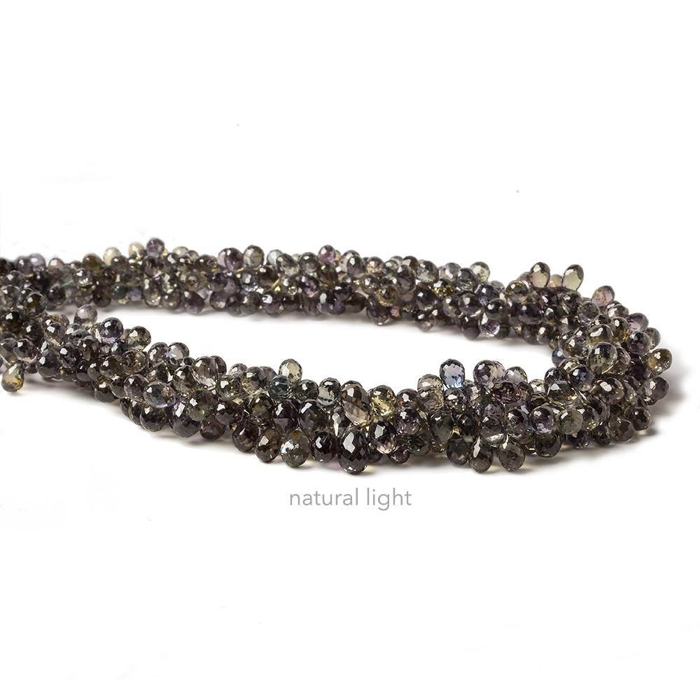 4x3mm Color Change Avocado Sapphire Tear Drop Briolette 8.5 inch 140 pieces (ONLINE ORDER ONLY)
