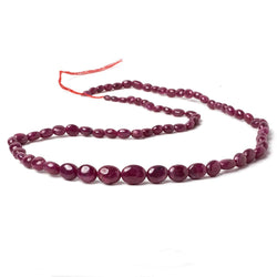4x5-5x6mm Ruby Plain Oval Nugget 20.5 inch 83 pieces (ONLINE ORDER ONLY)