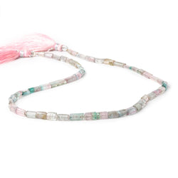 4x4-9x5mm Multi Color Tourmaline Natural Tube Beads 16 inch 55 pieces AA (ONLINE ORDER ONLY)