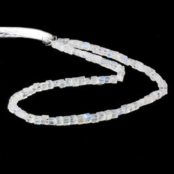 4x4mm Rainbow Moonstone Plain Cube Beads 14 inch 106 pcs (ONLINE ORDER ONLY)