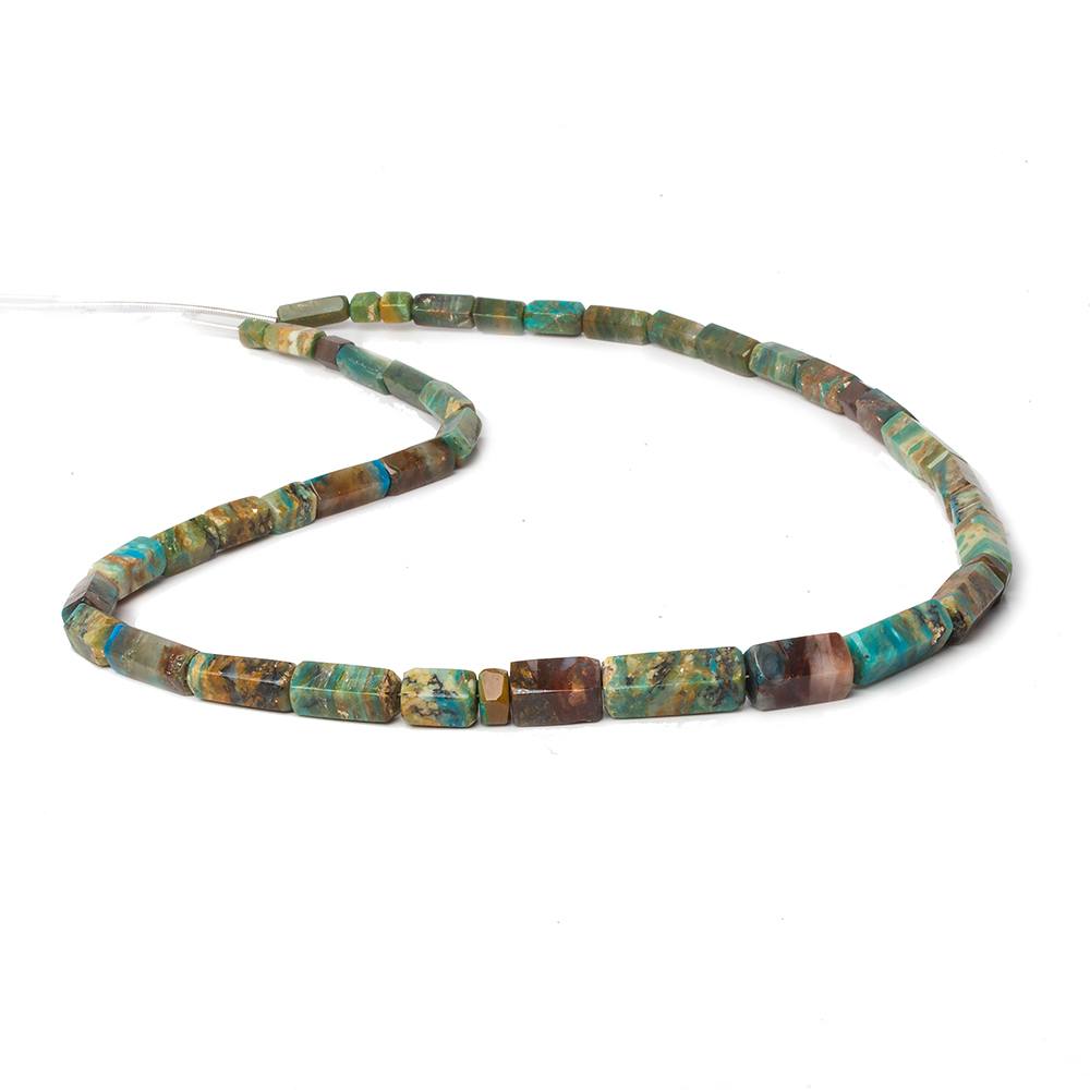 4x5-5x17mm Blue Peruvian Opal plain hexagonal beads 18 inch 43 pieces (ONLINE ORDER ONLY)