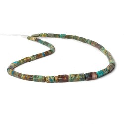 4x5-5x17mm Blue Peruvian Opal plain hexagonal beads 18 inch 43 pieces (ONLINE ORDER ONLY)