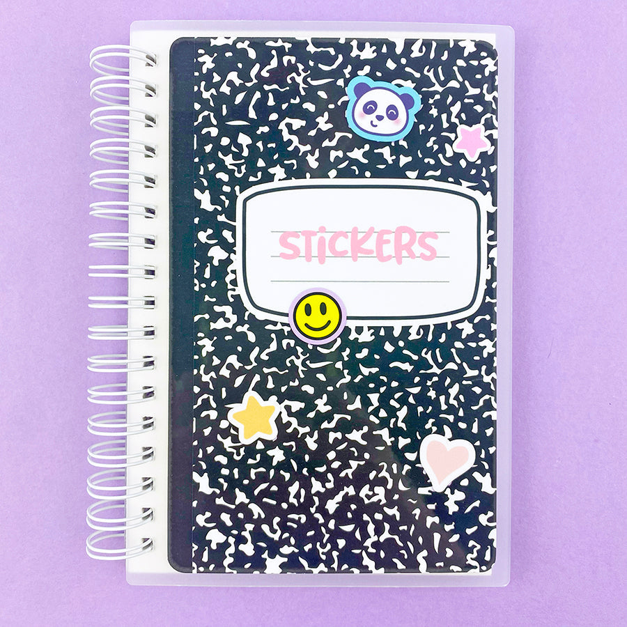 4x6 Composition Notebook Reusable Sticker Book (ONLINE ORDER ONLY)