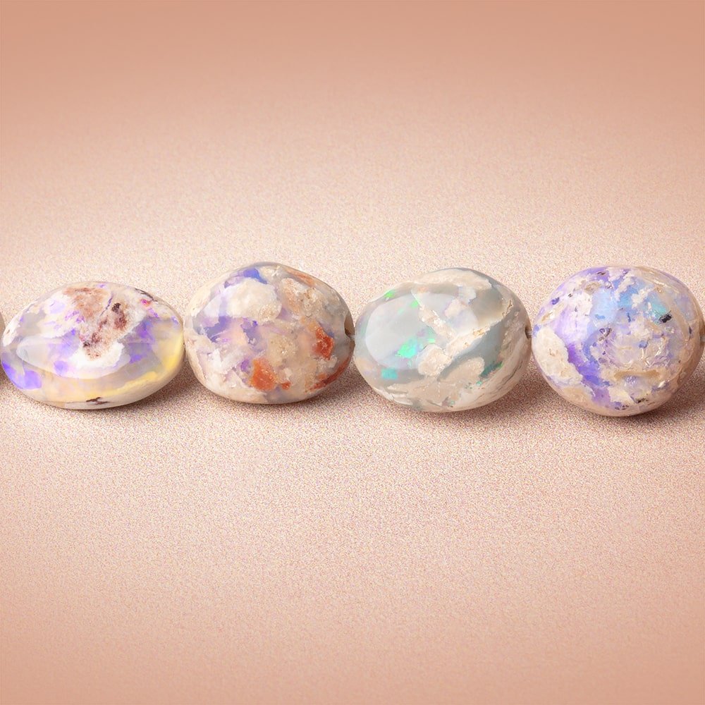 5-10mm Australian Opal with Matrix Unfaceted Oval 18 inch 52 Beads AA (ONLINE ORDER ONLY)