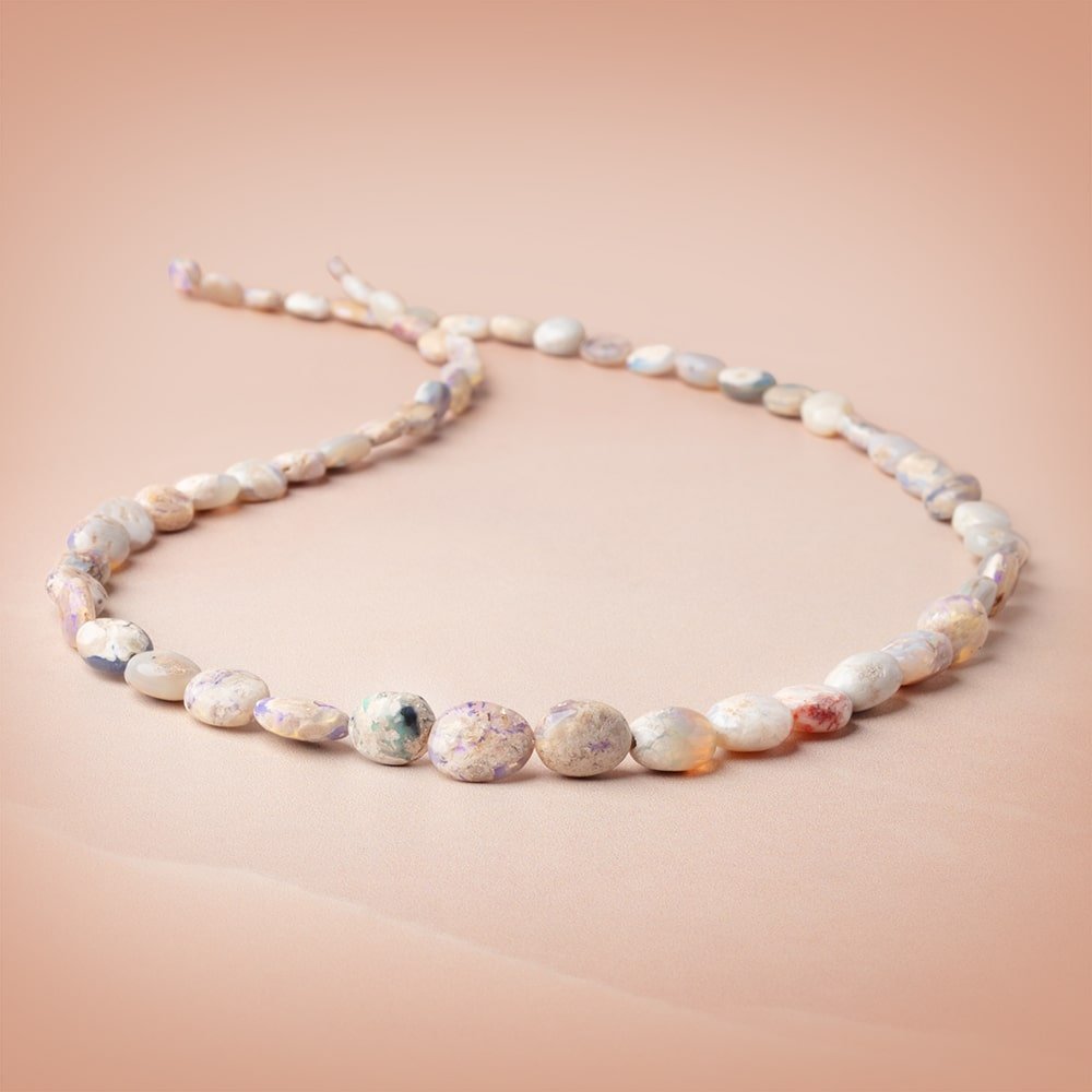 5-10mm Australian Opal with Matrix Unfaceted Oval 18 inch 52 Beads AA (ONLINE ORDER ONLY)