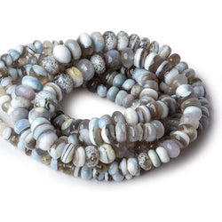 5-10mm Owyhee Blue Opal Plain Rondelles 16 inch 83 beads A (ONLINE ORDER ONLY)