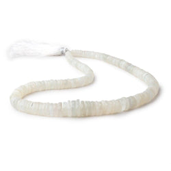 5-12mm Creamy White Moonstone Faceted Heishi Beads 16 inch 150 pieces (ONLINE ORDER ONLY)