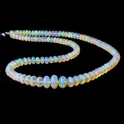 5-12mm Golden Ethiopian Opal faceted rondelle beads 16.5 inch 110 pieces (ONLINE ORDER ONLY)
