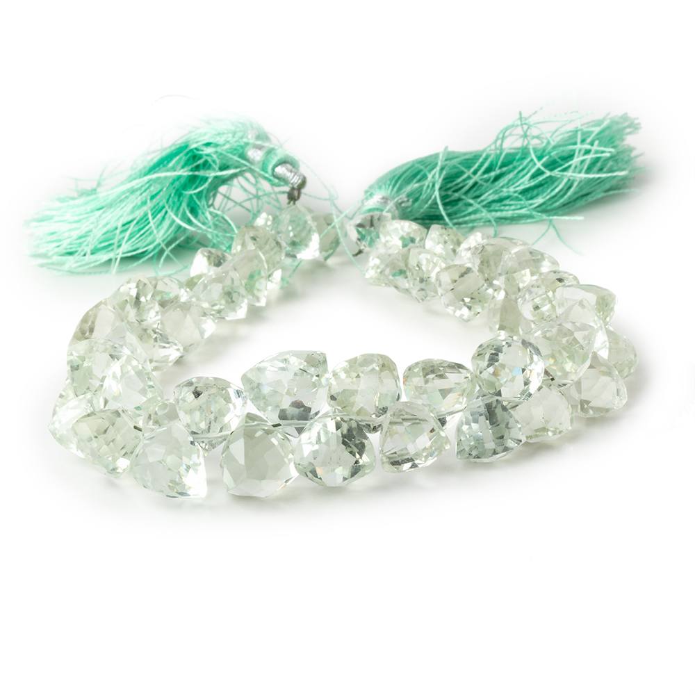 5-15mm Prasiolite Faceted Top Drilled Trillions 8 inch 53 Beads (ONLINE ORDER ONLY)