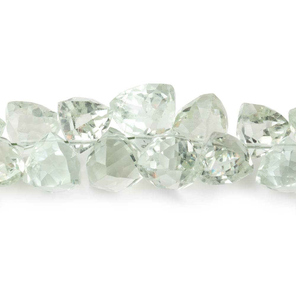 5-15mm Prasiolite Faceted Top Drilled Trillions 8 inch 53 Beads (ONLINE ORDER ONLY)