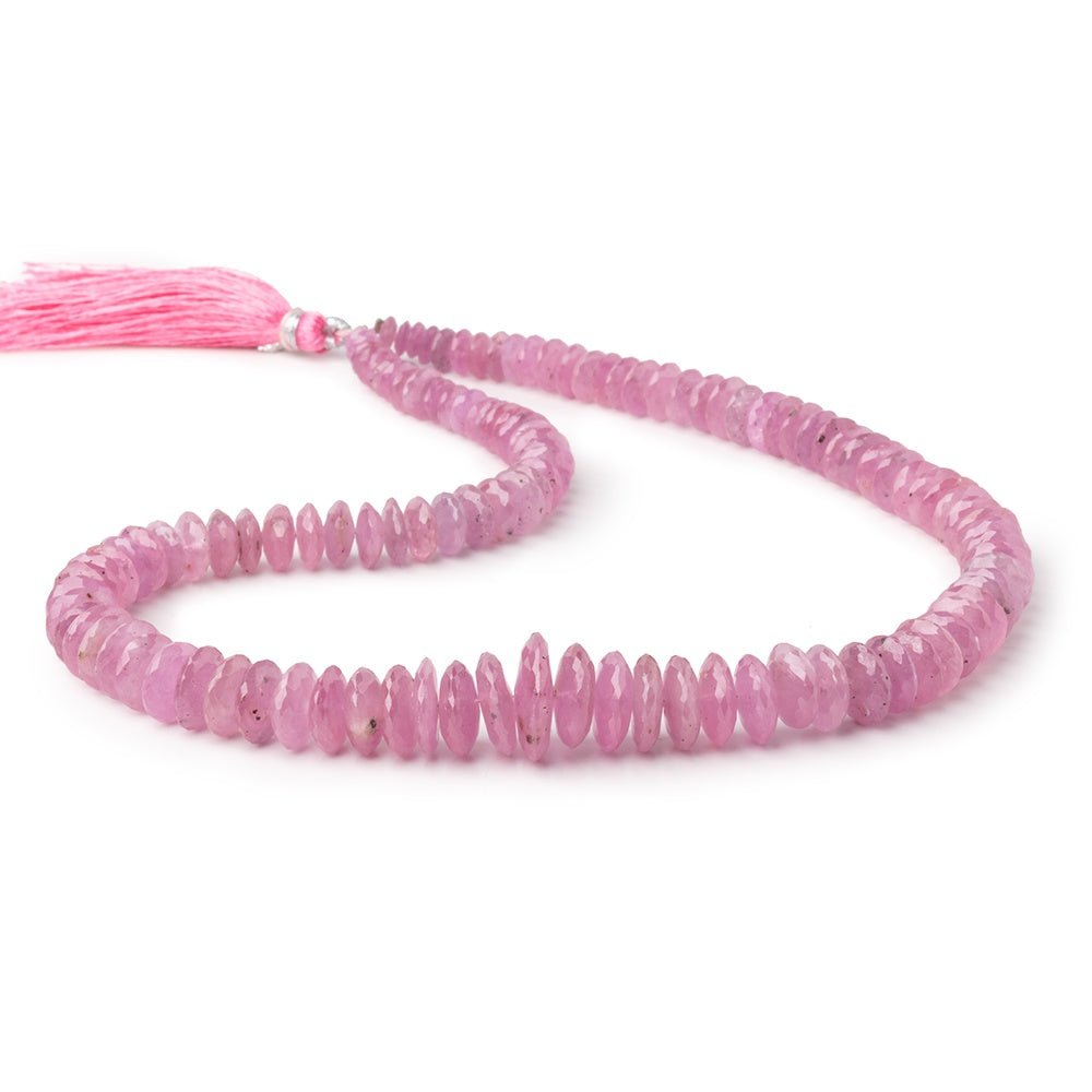 5-15mm Ruby German Faceted Rondelles 16 inch 118 Beads (ONLINE ORDER ONLY)