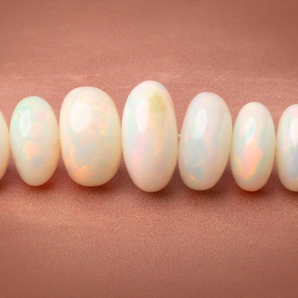 5-16mm Ethiopian Opal Plain Rondelle 20 inch 94 Beads AAA (ONLINE ORDER ONLY)