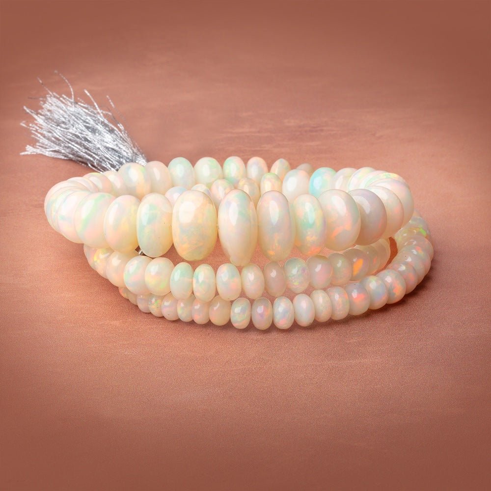 5-16mm Ethiopian Opal Plain Rondelle 20 inch 94 Beads AAA (ONLINE ORDER ONLY)